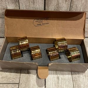 Baldwin Devon polished brass napkin rings